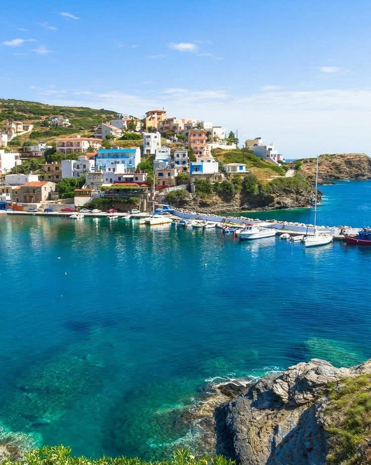 The fishing village of Bali and its natural harbour, between Rethymno and Chania