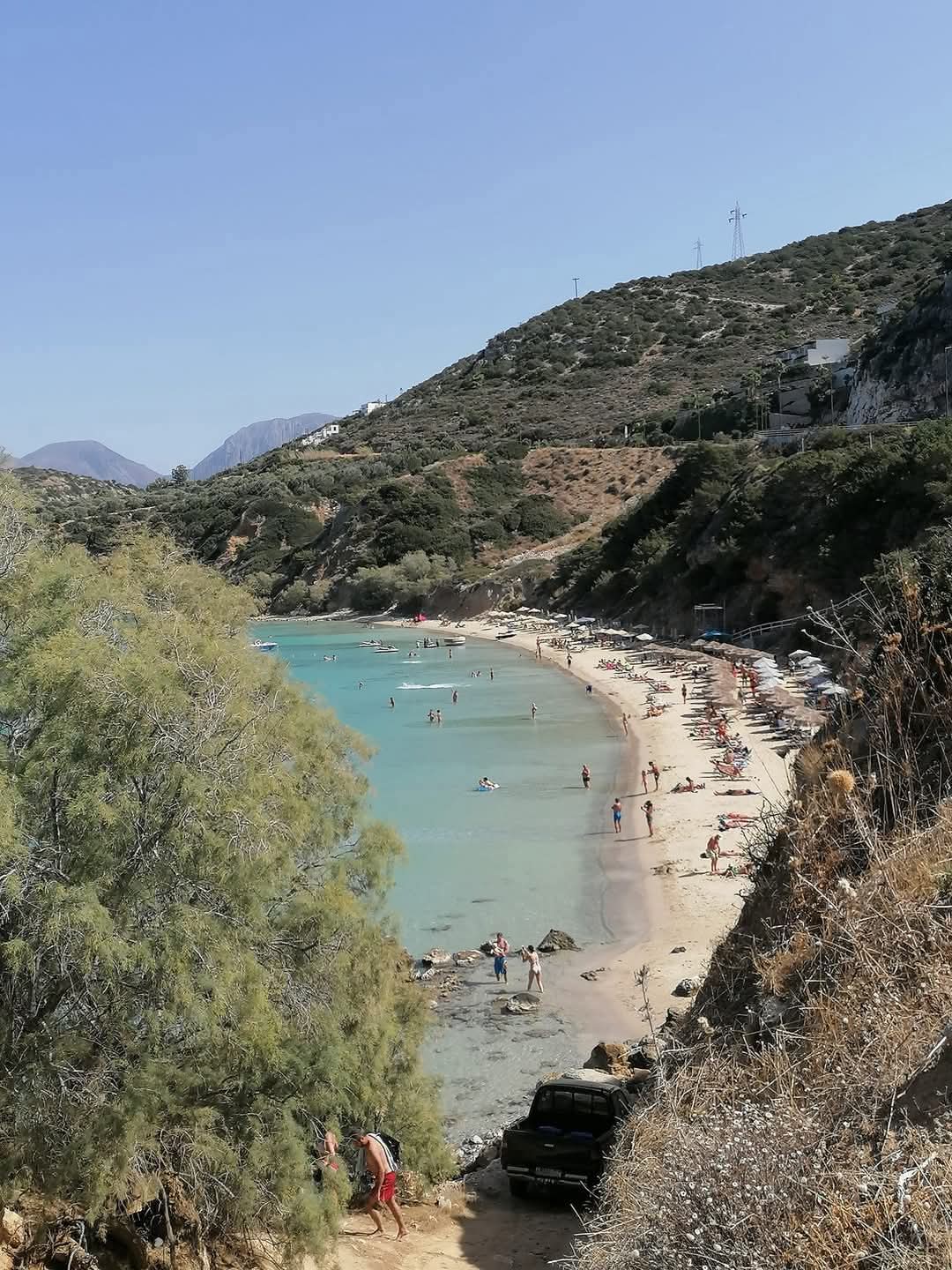 Voulisma (Golden Beach), Crète — The wild side and the snorkeling corner, on the right